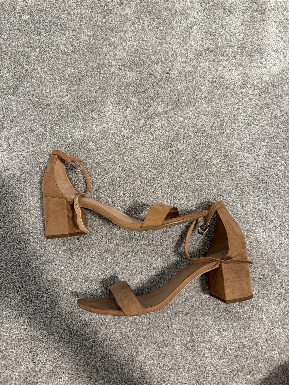 Tan Block Heels - Picture 2 of 4